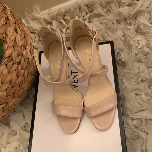 NINE WEST Nude Heeled Sandals (Worn once) - Picture 5 of 7